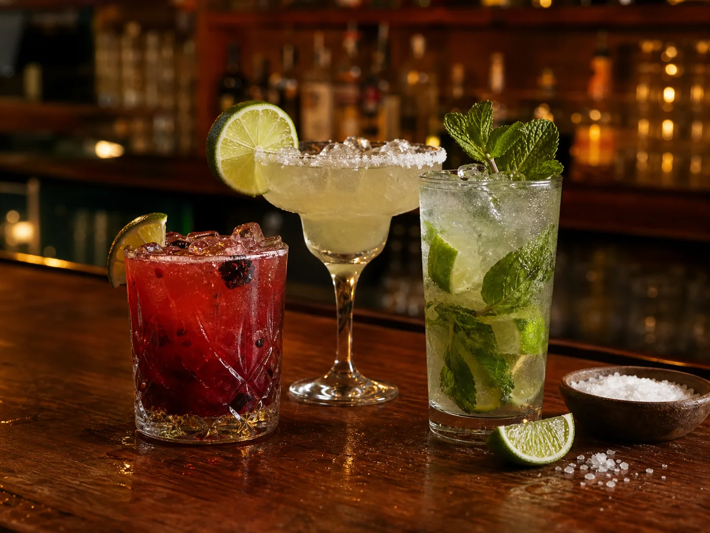 Happy-Hour-Drinks auf der Bar